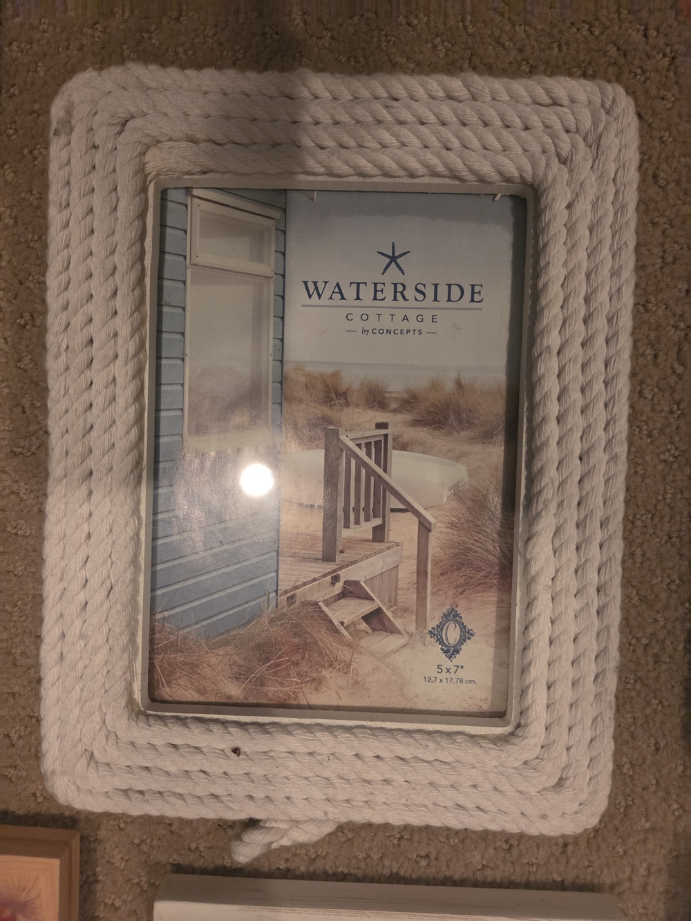 White Rope Picture Frame